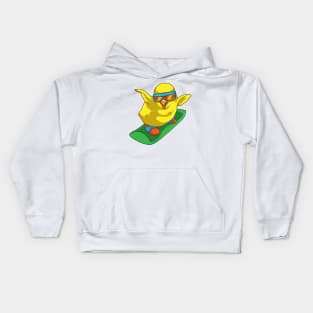 Chick Snowboarder Snowboard Kids Hoodie